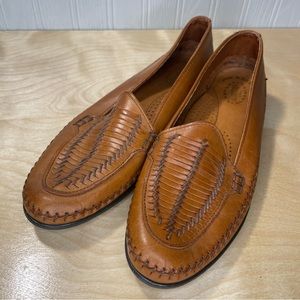 Vintage Dexter Woven Leather Loafers